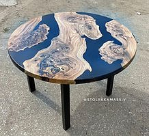 Круглый кухонный стол из слэба